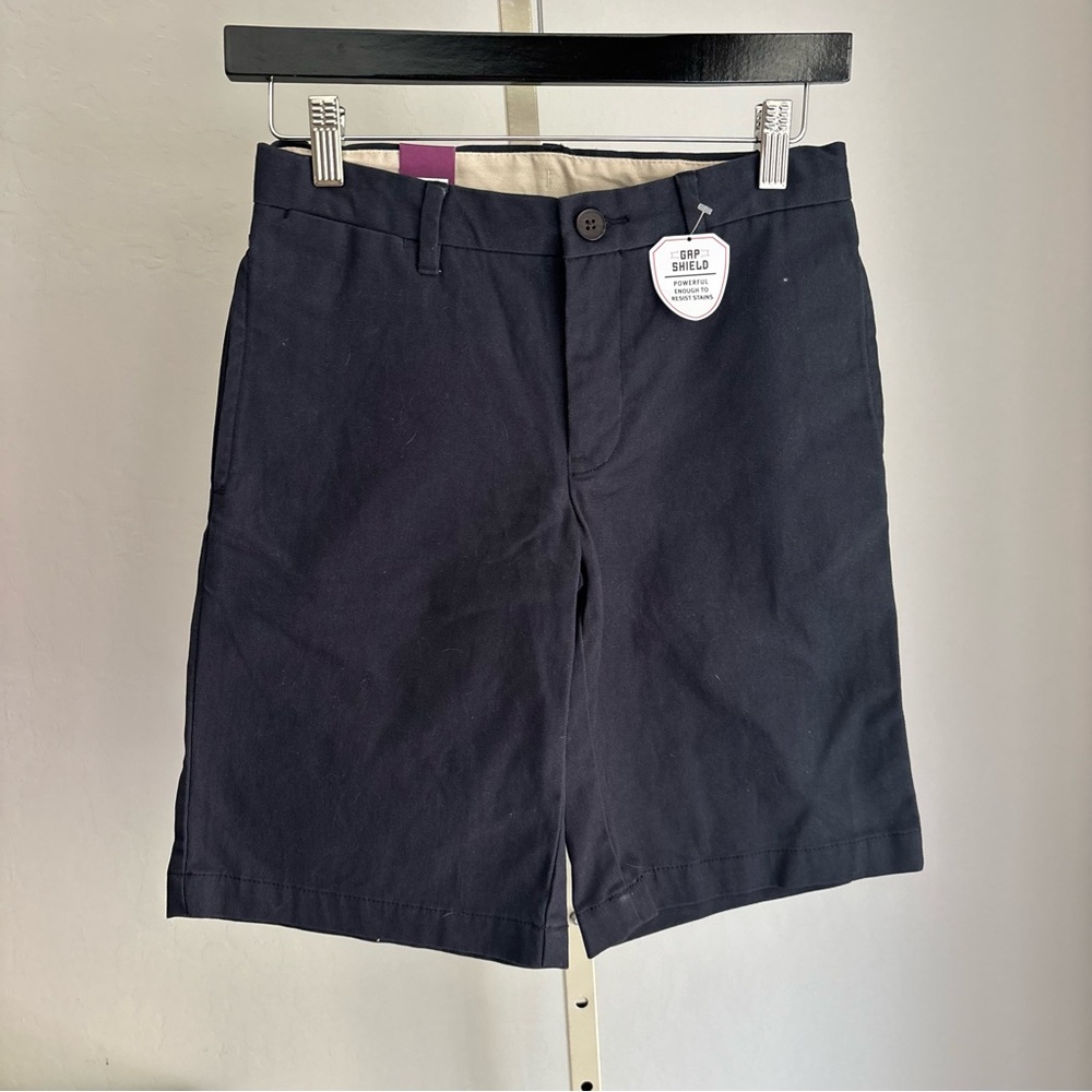 GAP Kid’s Dark Blue Flat Front Shorts, Size 12 Boys, NWT